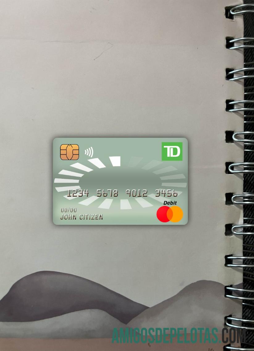 Cartão de débito Canadá TD Master Photolook Front modelo